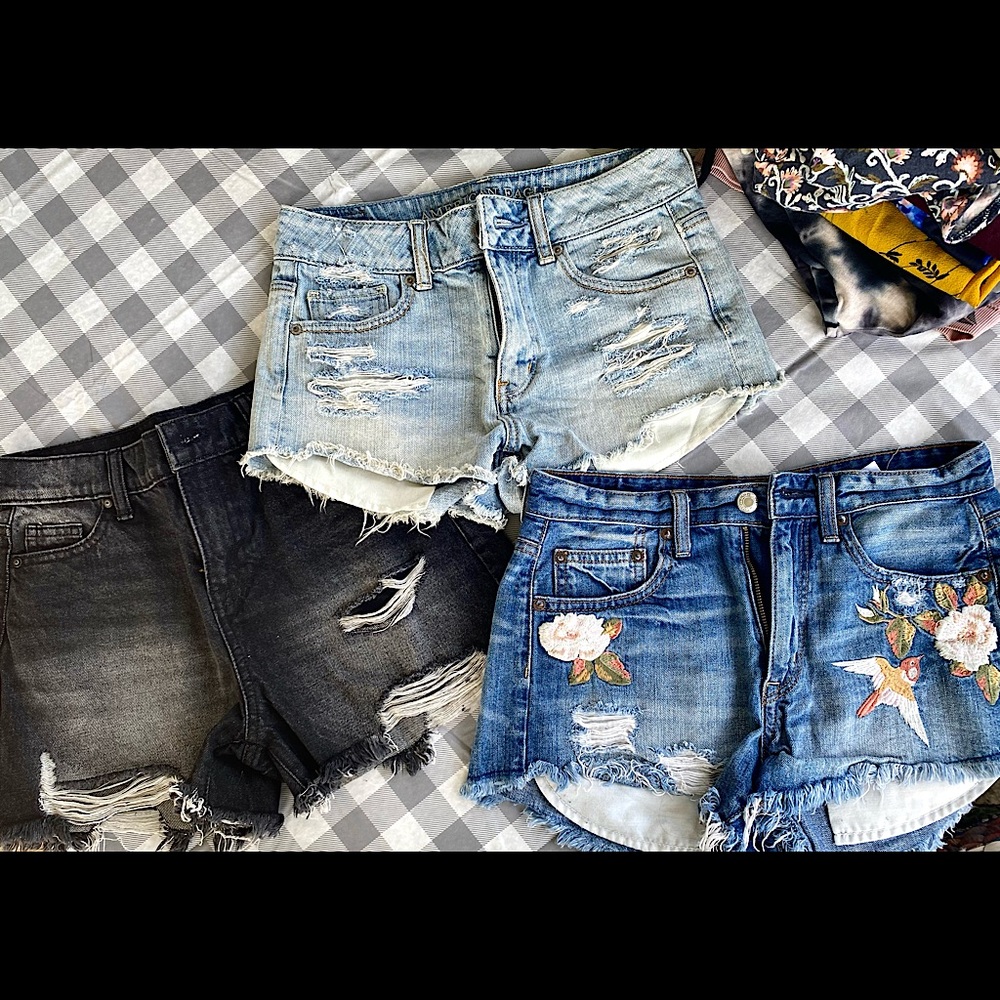 Denim shorts